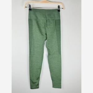 Women's High Waisted Scrunch Butt Leggings Blackish Green Marl Seamless Small